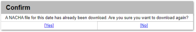 nacha warning message