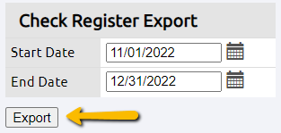 export dates