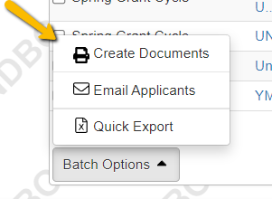 create documents button