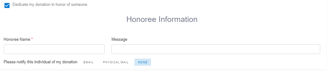 no honoree information
