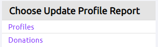 update profile report options