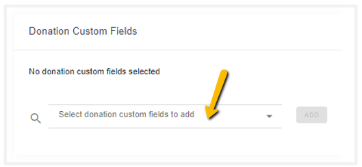 donation custom fields area