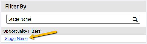 stage name filter
