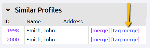 tag merge from similar profiles section