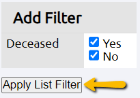 apply list filter button