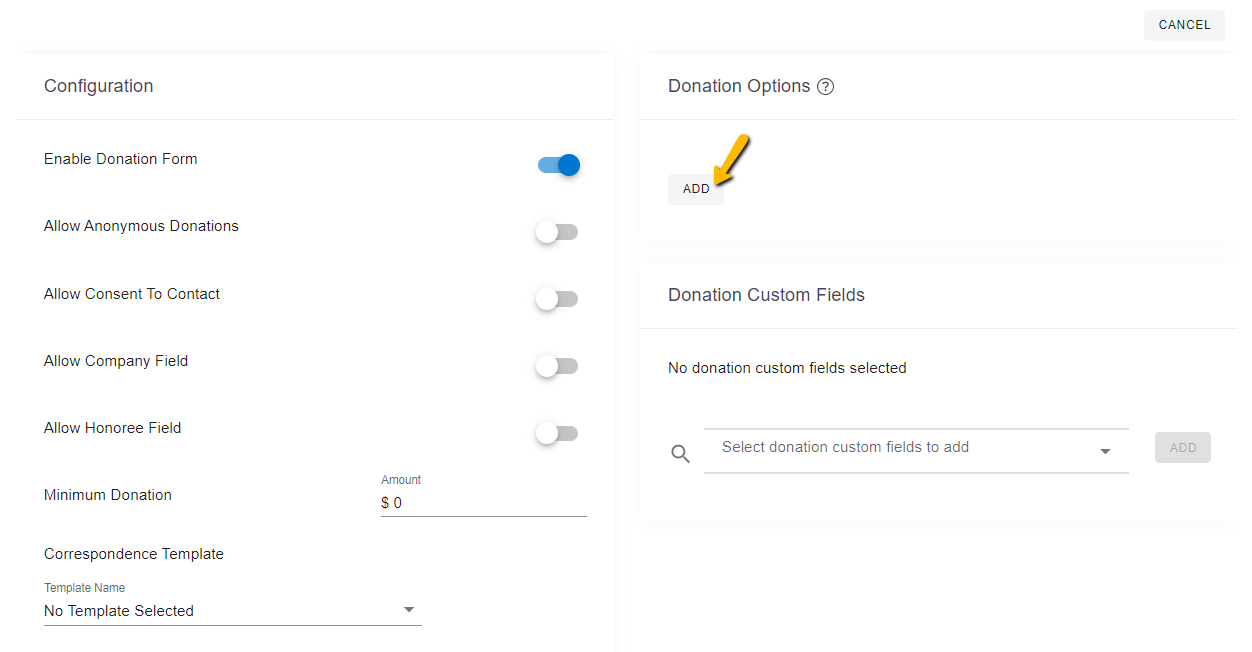 add button
