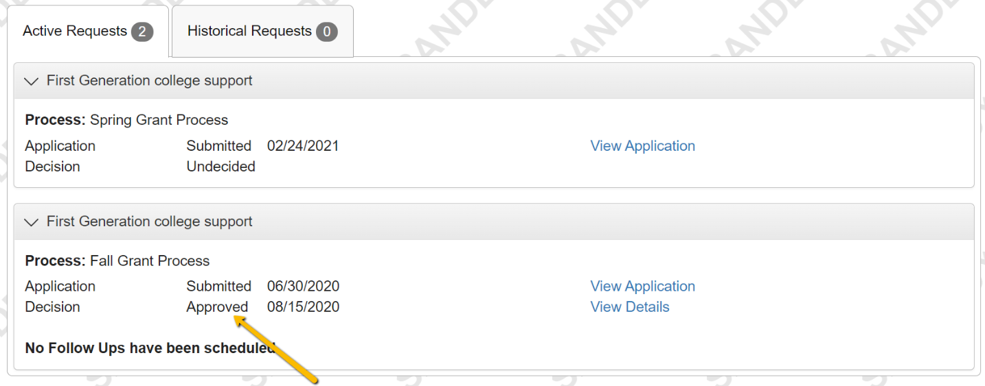 approved status