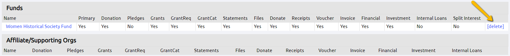delete button