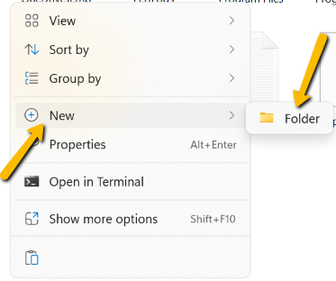 new folder button