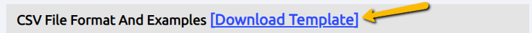 download template button