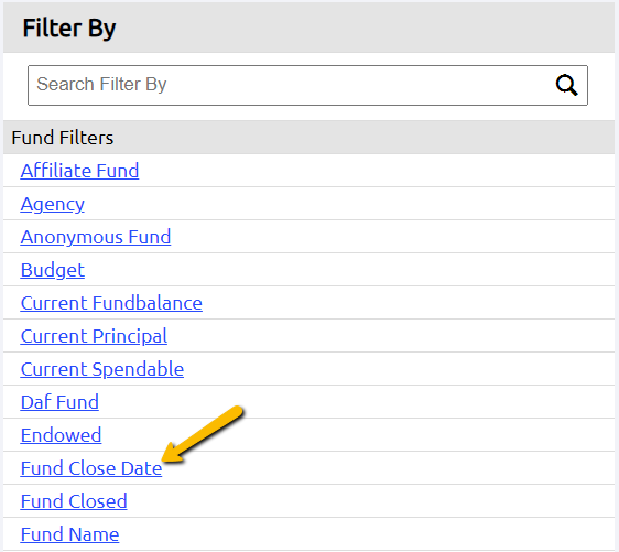 filter by section