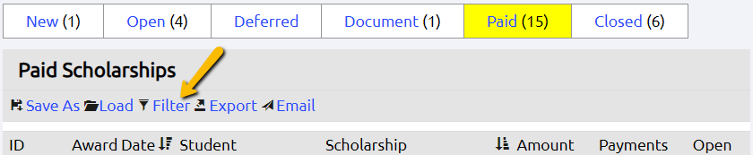 filter linked text