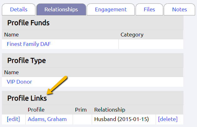 relationships tab