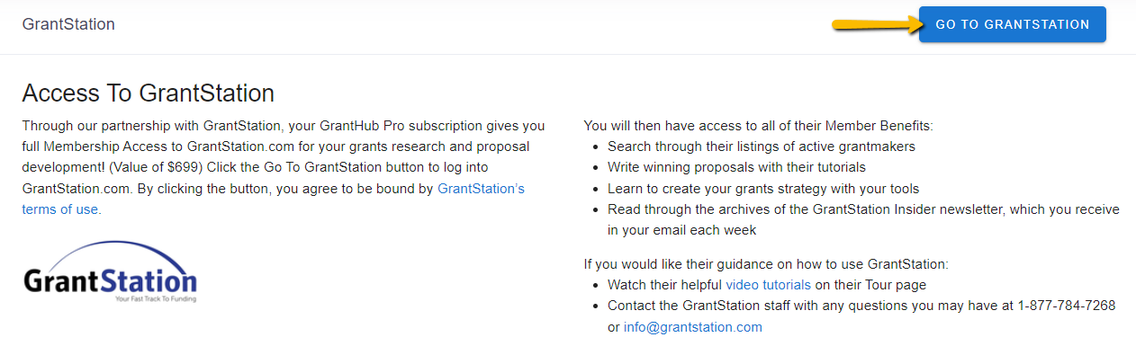go to grantstation button