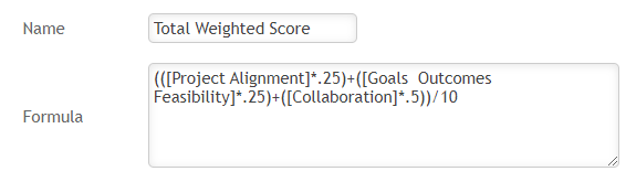 completed formula