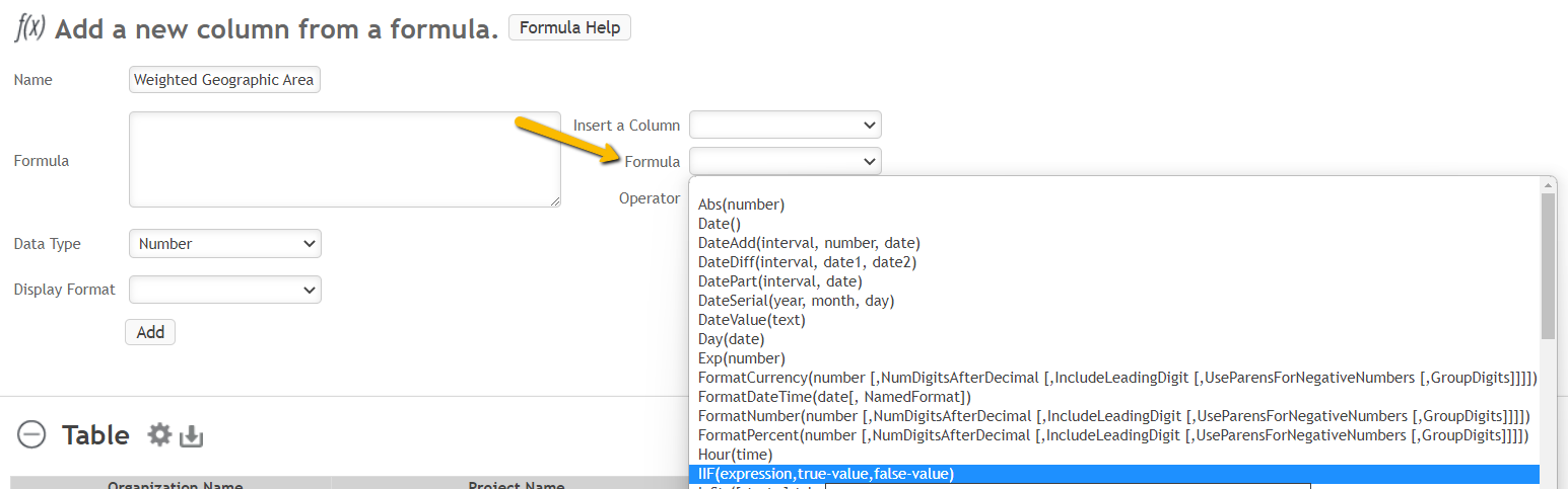 IIF formula