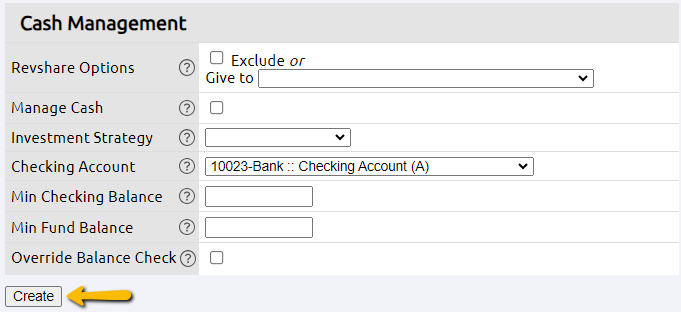 create button
