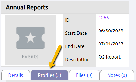 profiles tab