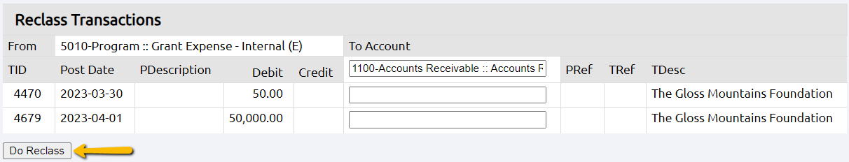 do reclass button