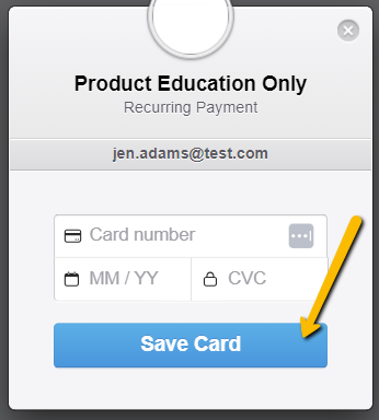 click save card