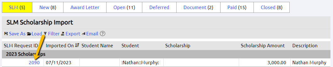 scholarship id
