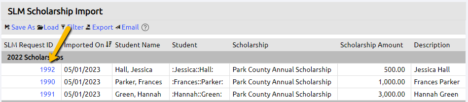 scholarship ID