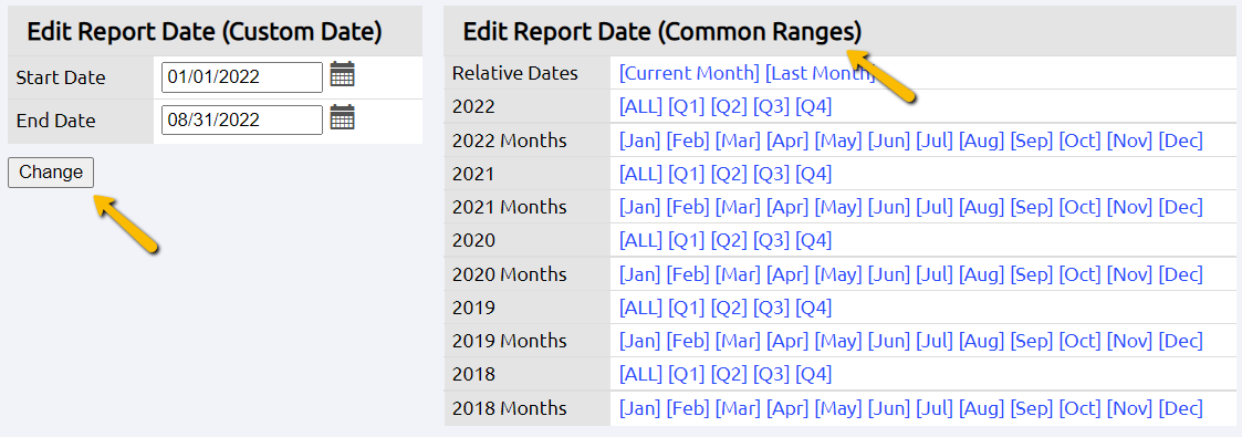 date range
