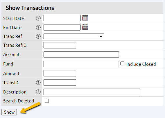 show transactions button