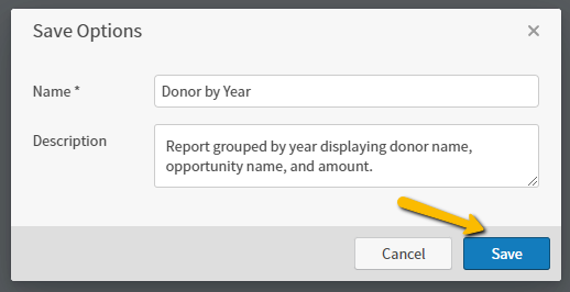 save report button