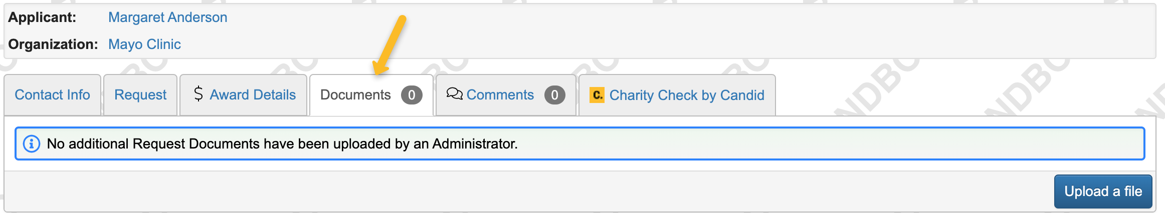 documents tab