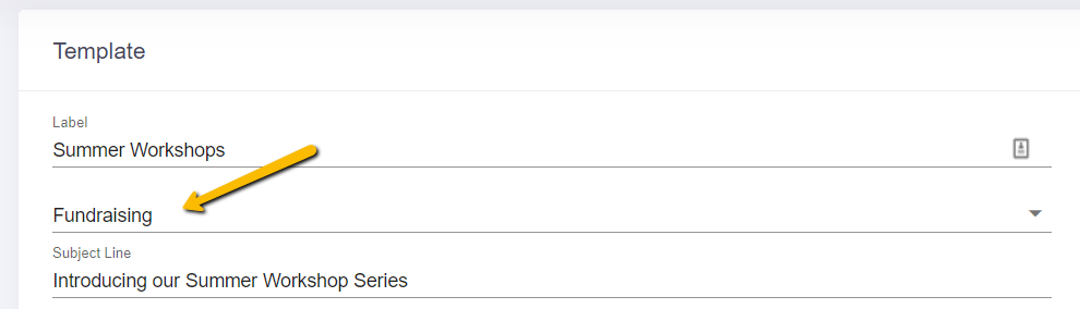 template type field