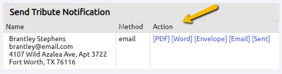 notification action