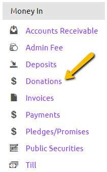 donations button