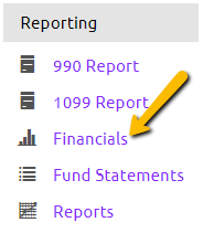 financials button