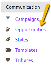 opportunities button