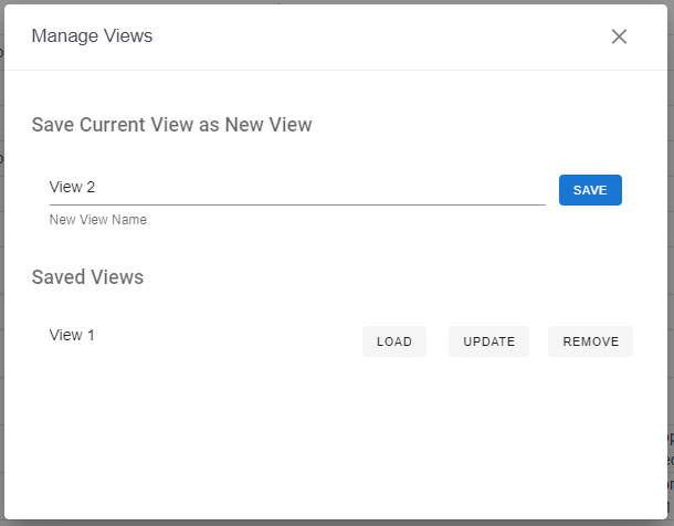 manage view options