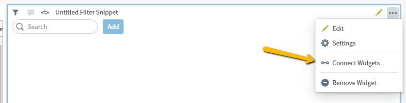 connect widgets option