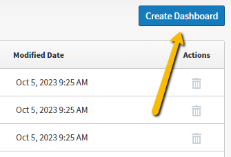 create dashboard button