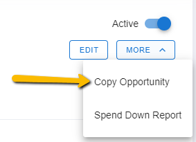copy opportunity option