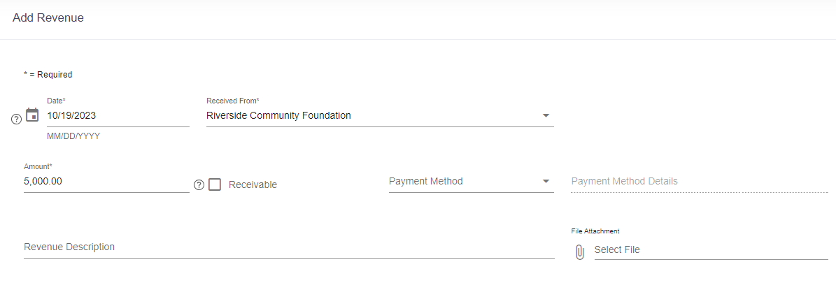add revenue fields