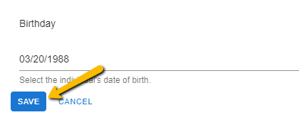 save button