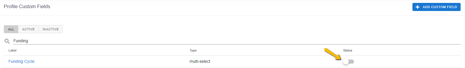 status toggle