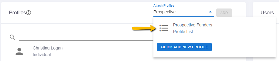 profile list name