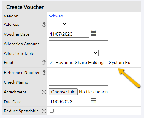 voucher fields
