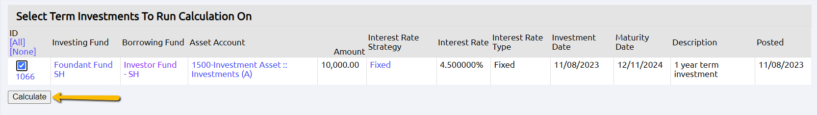 calculate button