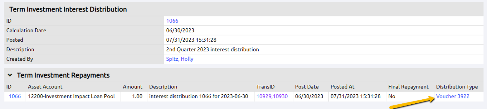voucher or grant record