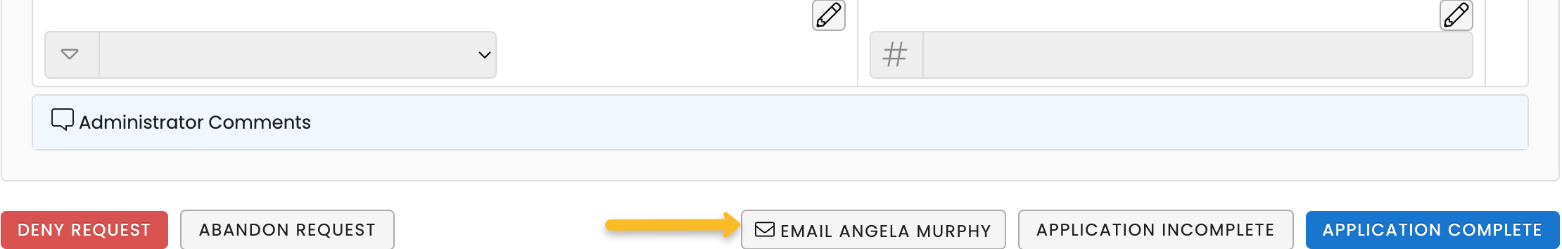 email applicant button