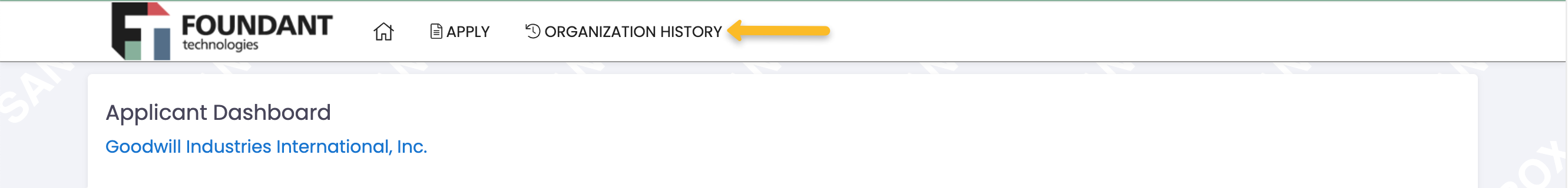 upper navigation bar