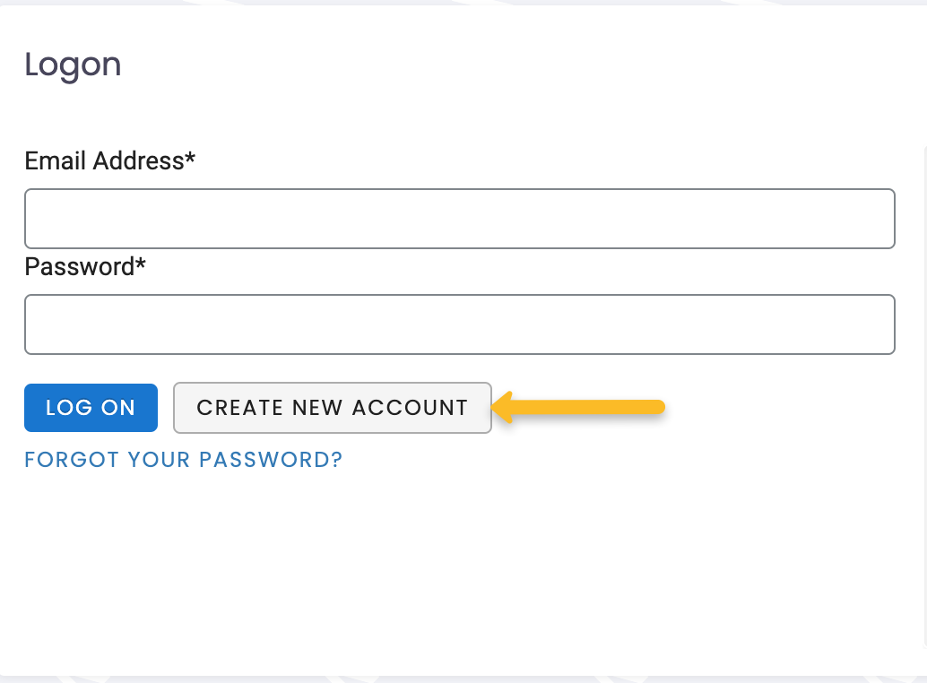 create new account button