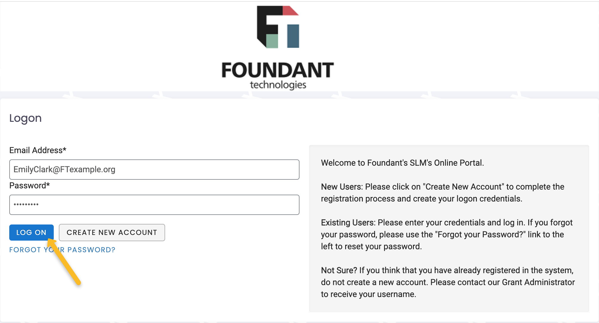 log on